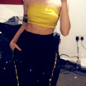 Frill Hem Bandeau Top